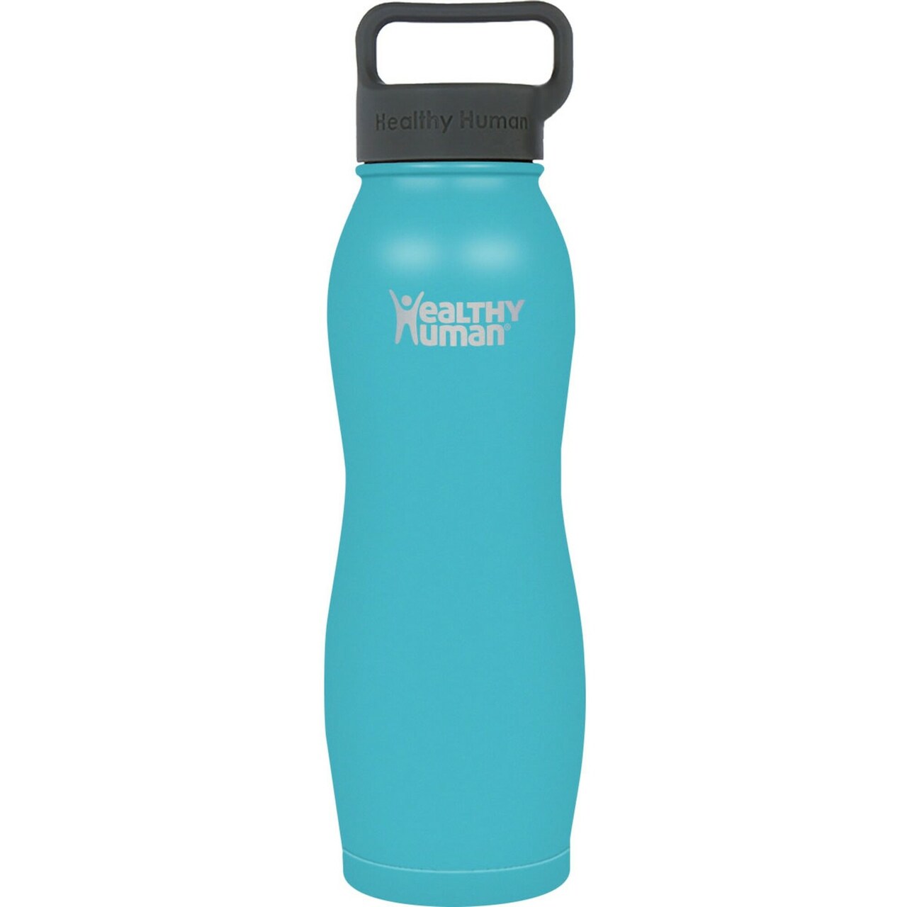 Healthy Human Stainless Steel Curve Water Bottle | 100% BPA Free Thermos for Kids & Adults | Double Walled Vacuum Insulated Water Bottles | Metal Bottles with Leak Proof Lid (21 oz/ 621 ML, Glacier)